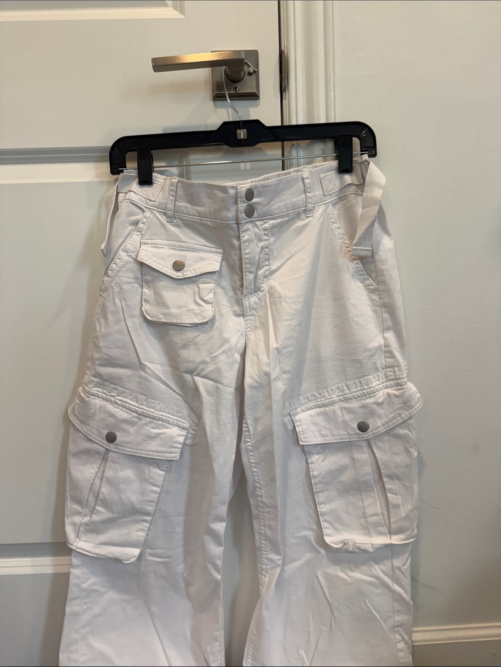White Cargo Pants - Picture 2 of 5